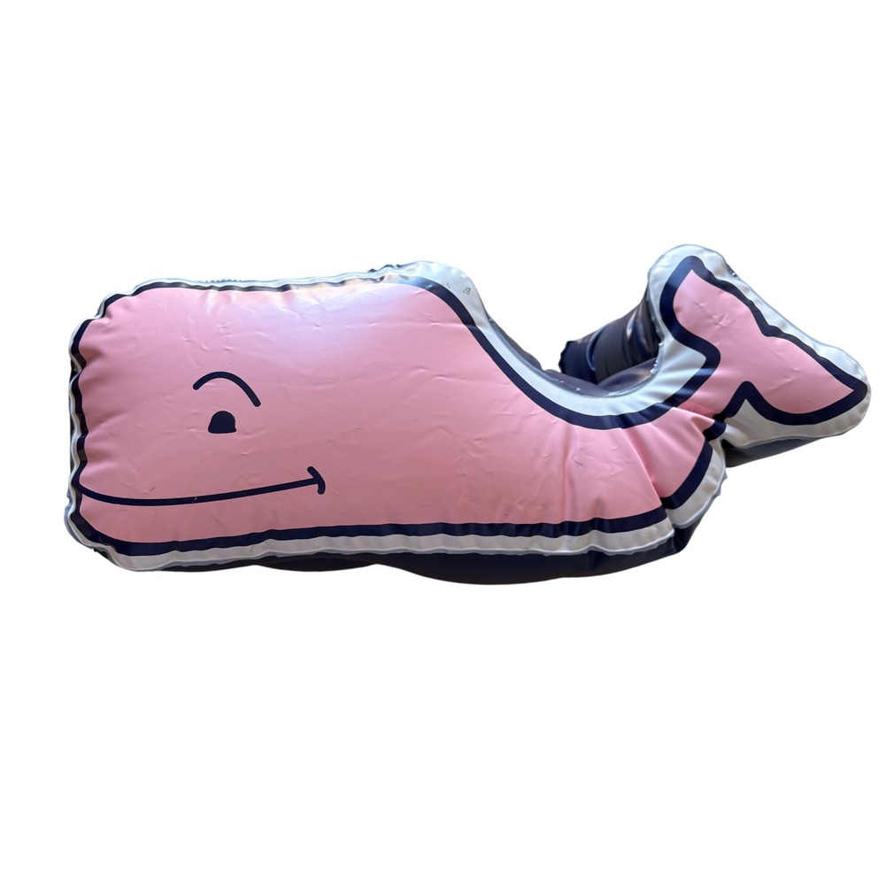 Vineyard Vines for Target Pink Whale Inflatable Pool Float Navy Blue Nautical